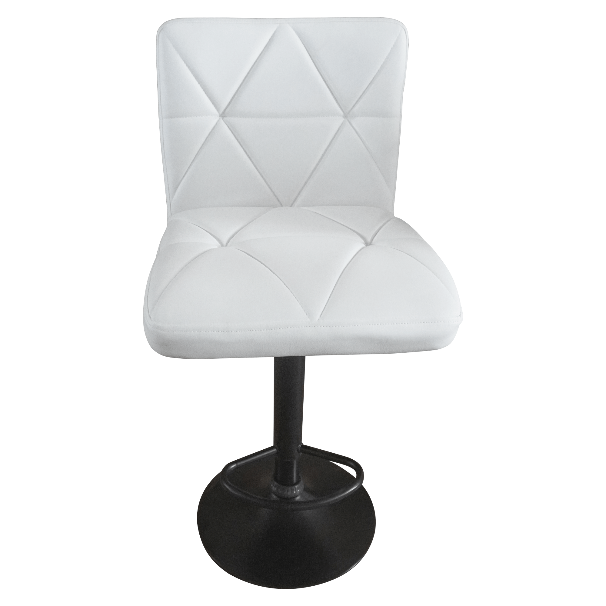 Scaun de bar, piele ecologica alb/negru, SELEST — imaginea 5