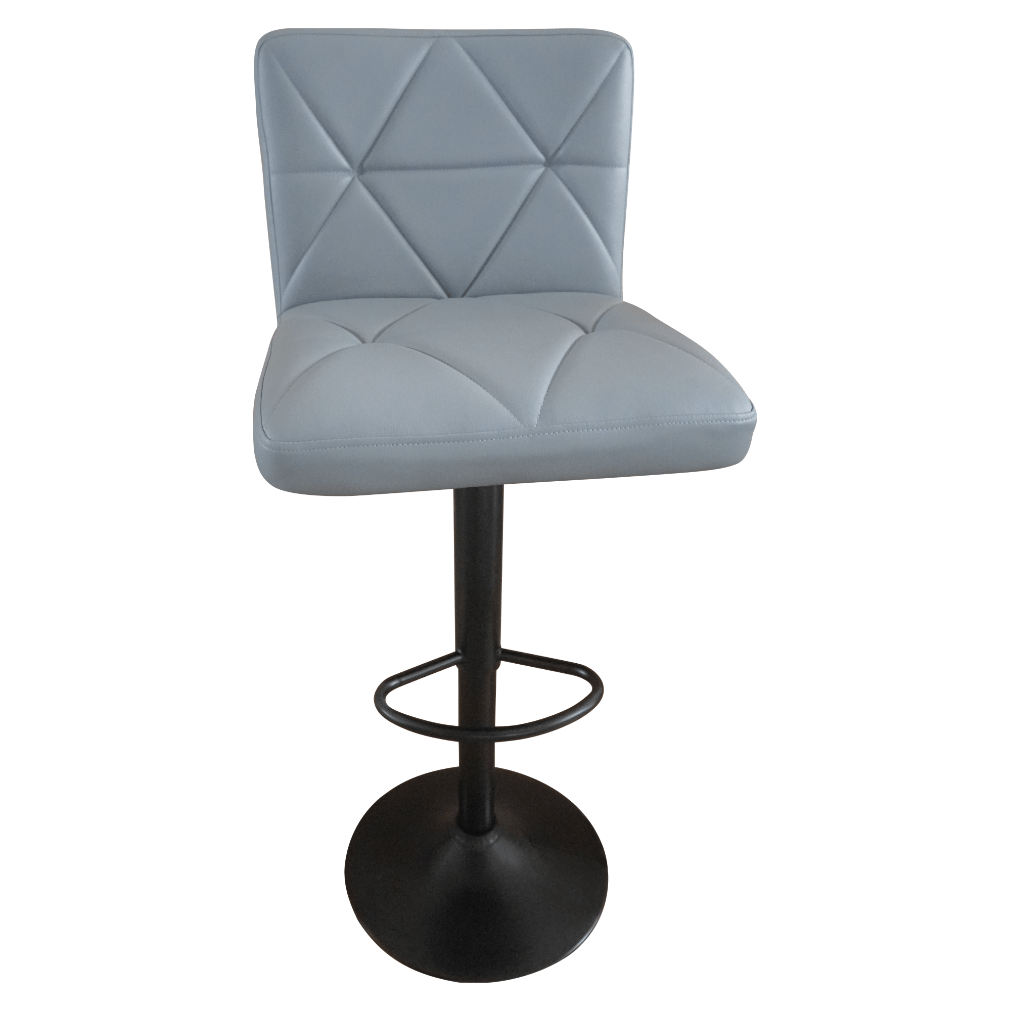 Scaun de bar, piele ecologica gri/negru, SELEST — imaginea 3