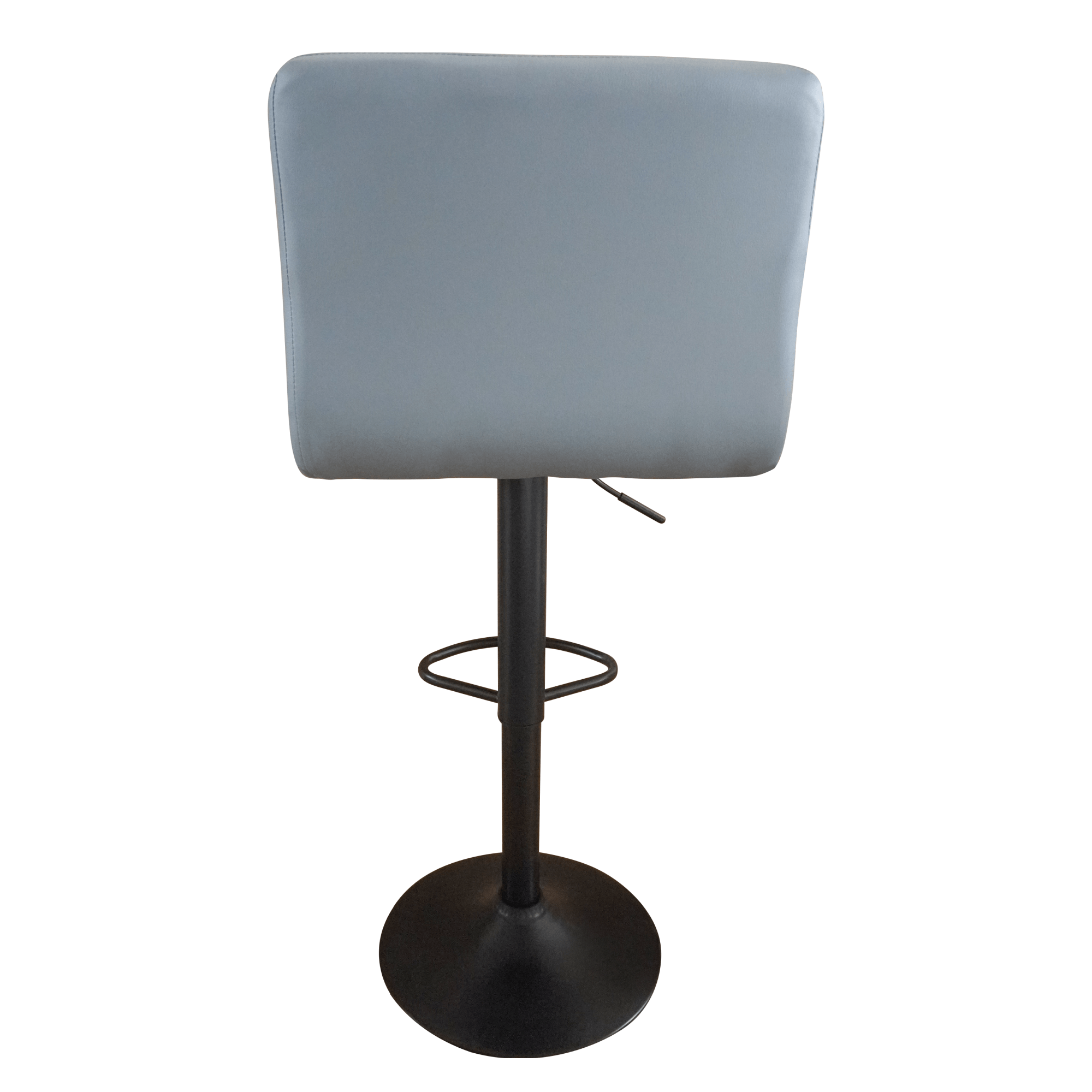 Scaun de bar, piele ecologica gri/negru, SELEST — imaginea 4