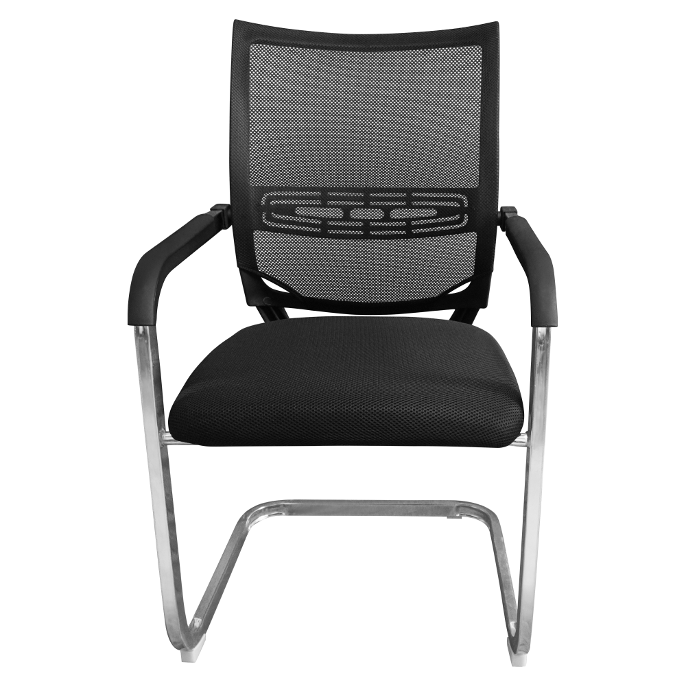 Scaun de conferinte, negru, FAJE — imaginea 3