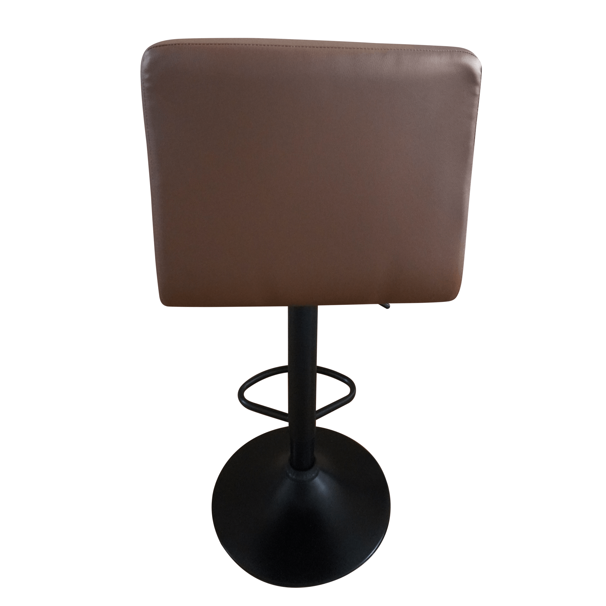 Scaun de bar, piele ecologica maro/negru, SELEST — imaginea 4