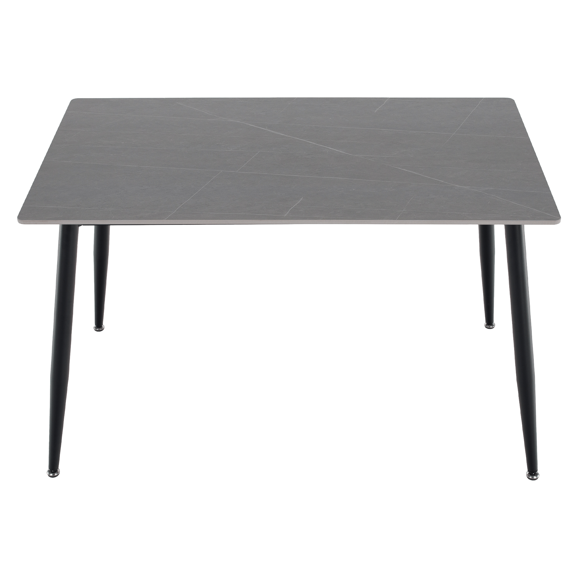 Masa de sufragerie, gri marmura/neagra, 121x71 cm, FLORENC TIP 1 — imaginea 2