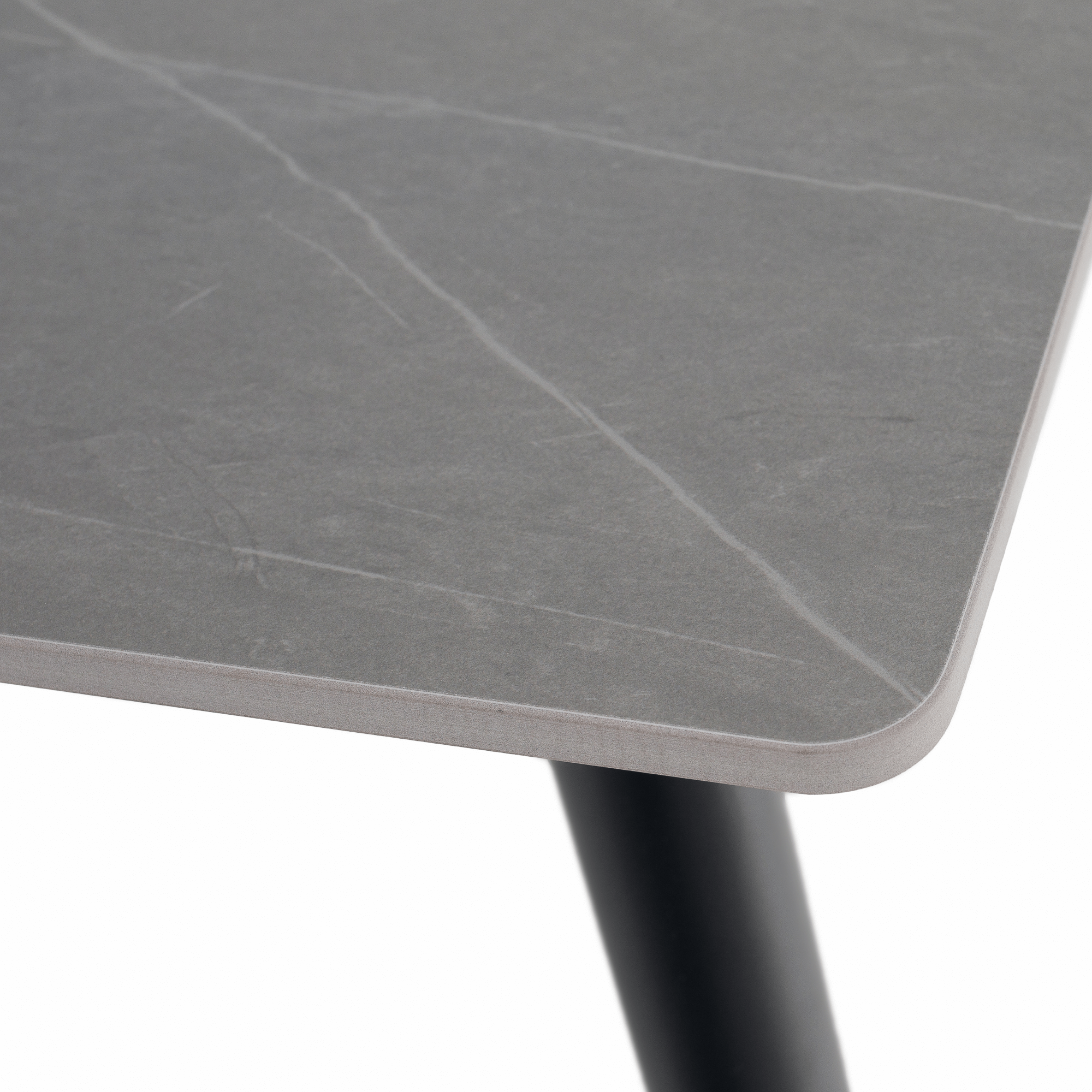 Masa de sufragerie, gri marmura/neagra, 121x71 cm, FLORENC TIP 1 — imaginea 3
