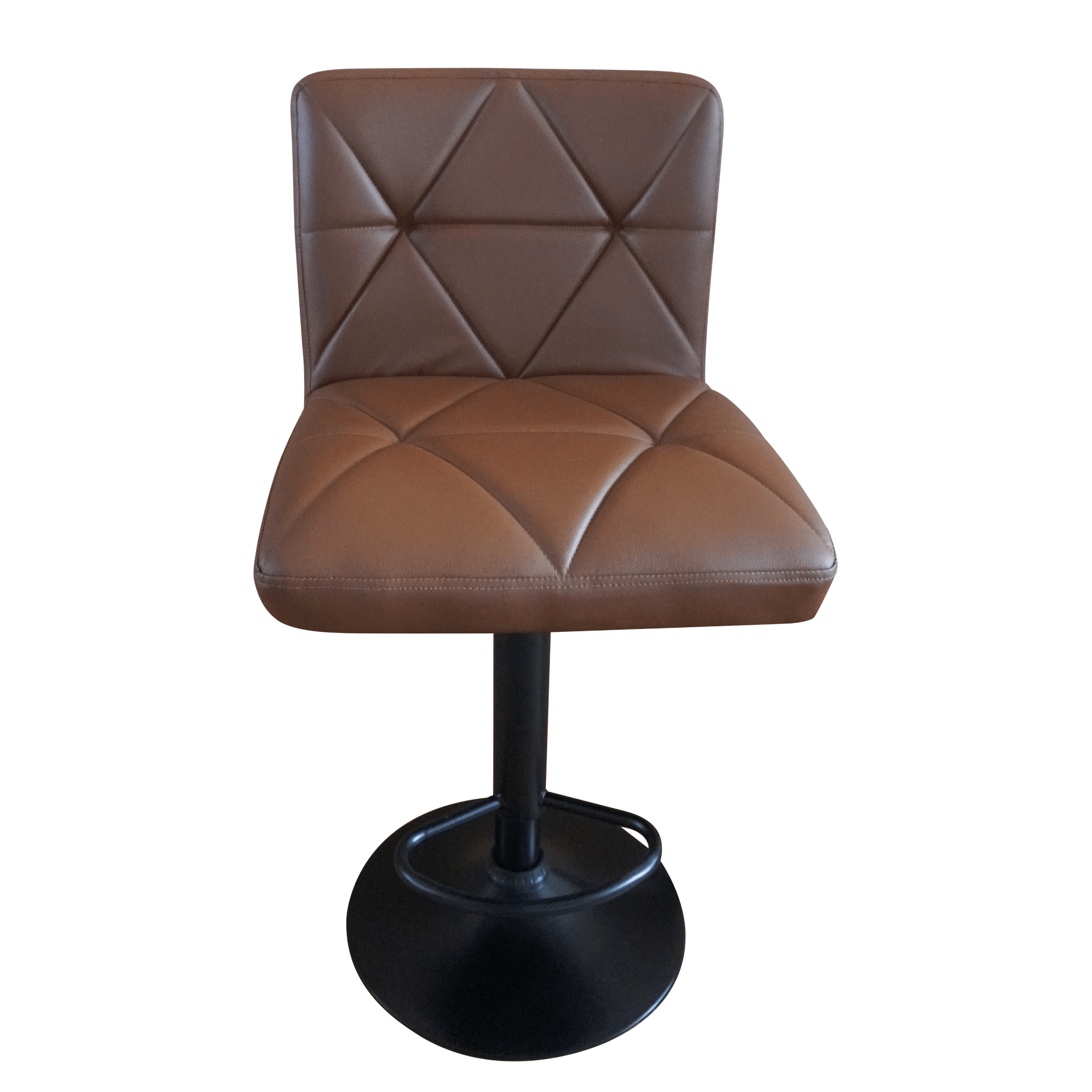 Scaun de bar, piele ecologica maro/negru, SELEST — imaginea 5