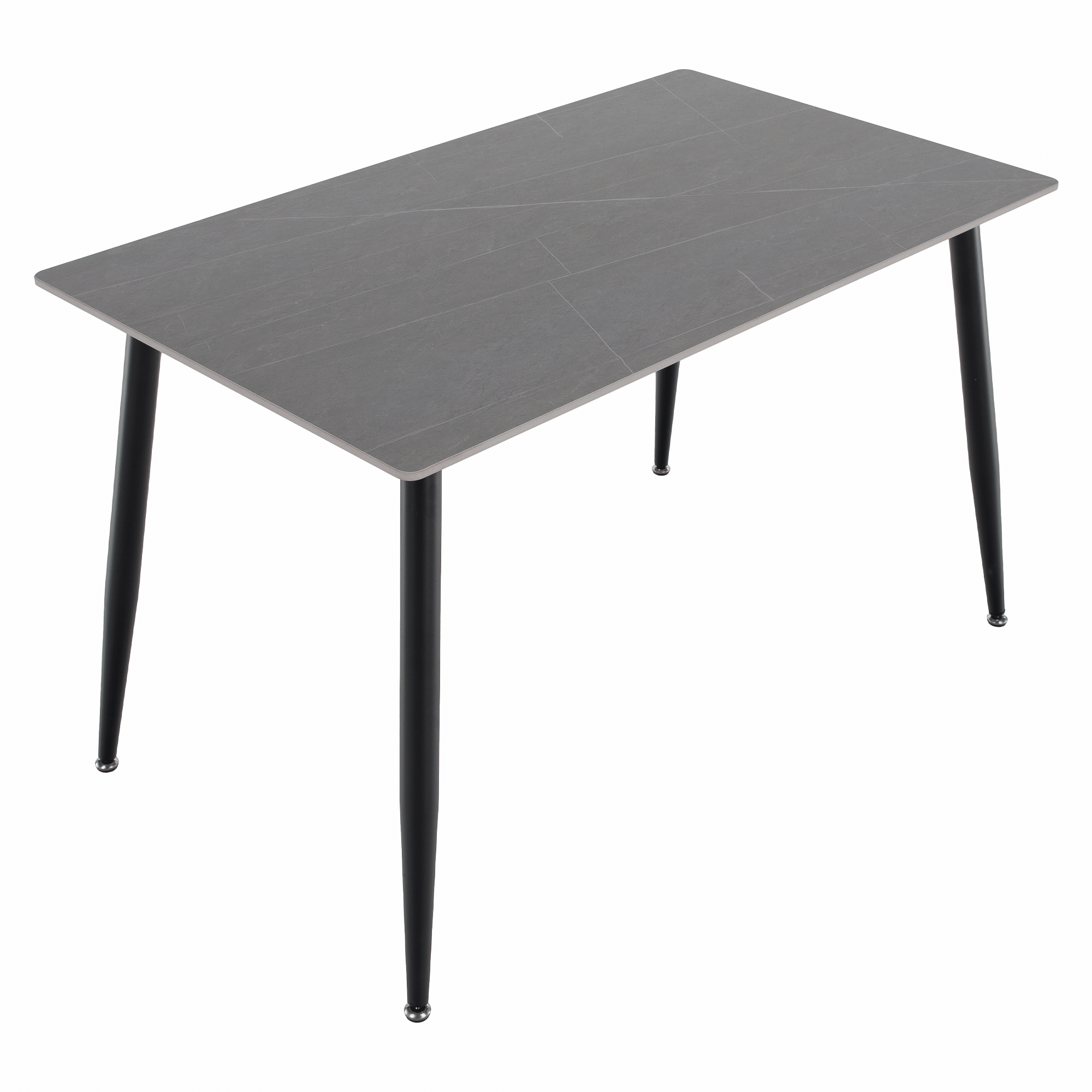 Masa de sufragerie, gri marmura/neagra, 121x71 cm, FLORENC TIP 1 — imaginea 7