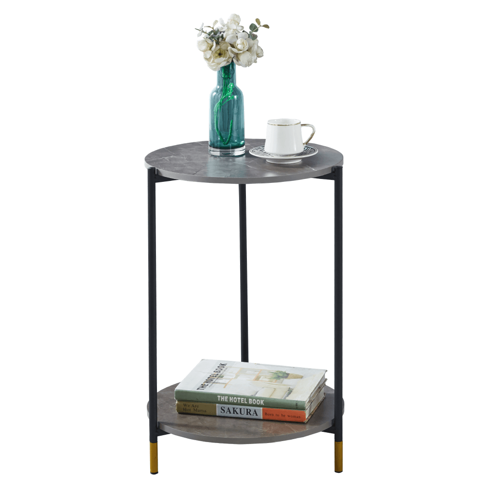 Masuta de cafea, marmura gri/negru, GAJAR — imaginea 3