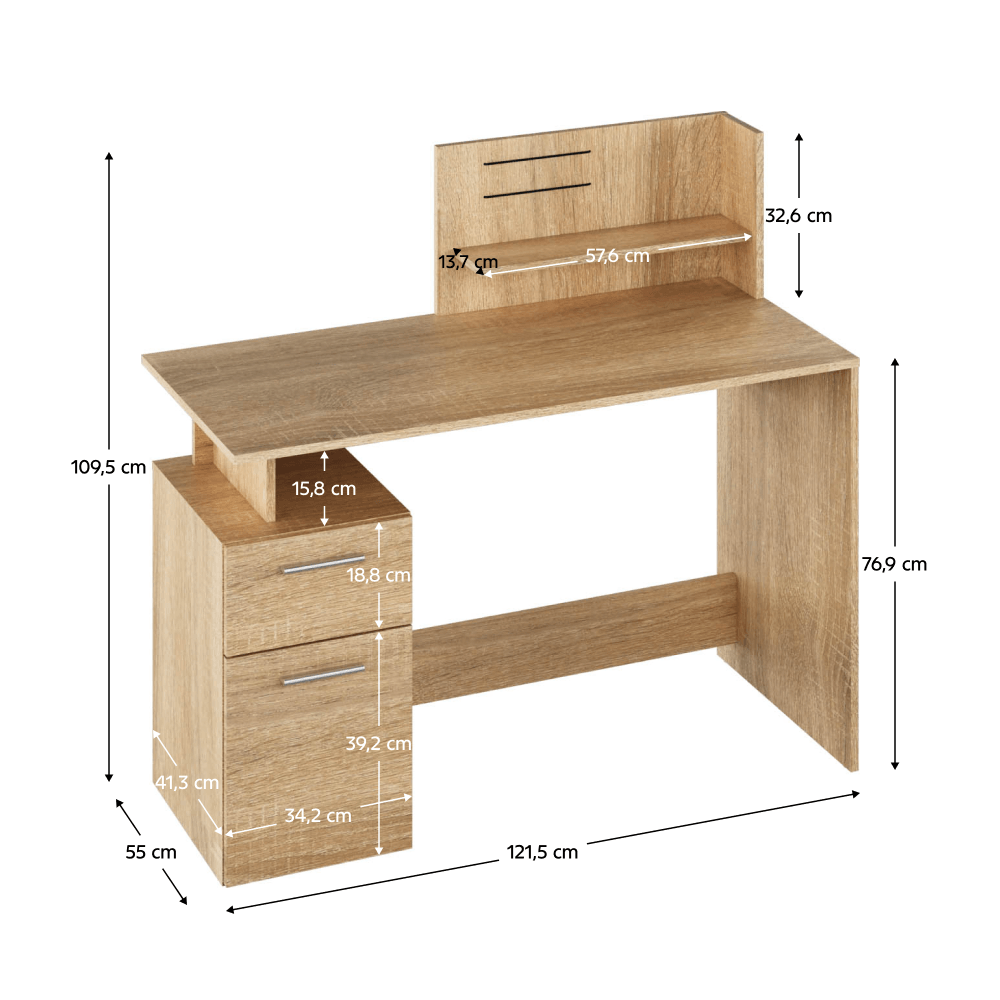 Masa PC, stejar sonoma, PLATON NEW — imaginea 3