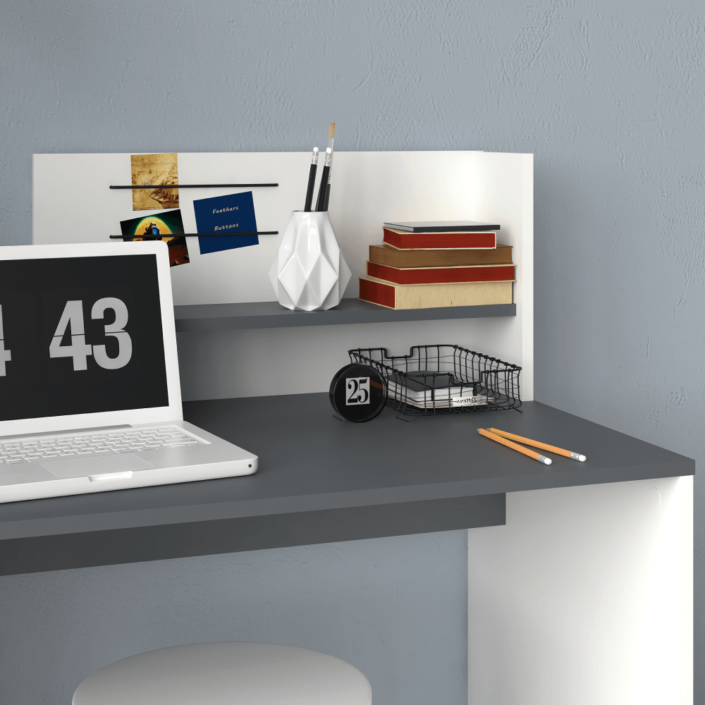 Masa PC, alb/grafit, PLATON NEW — imaginea 5