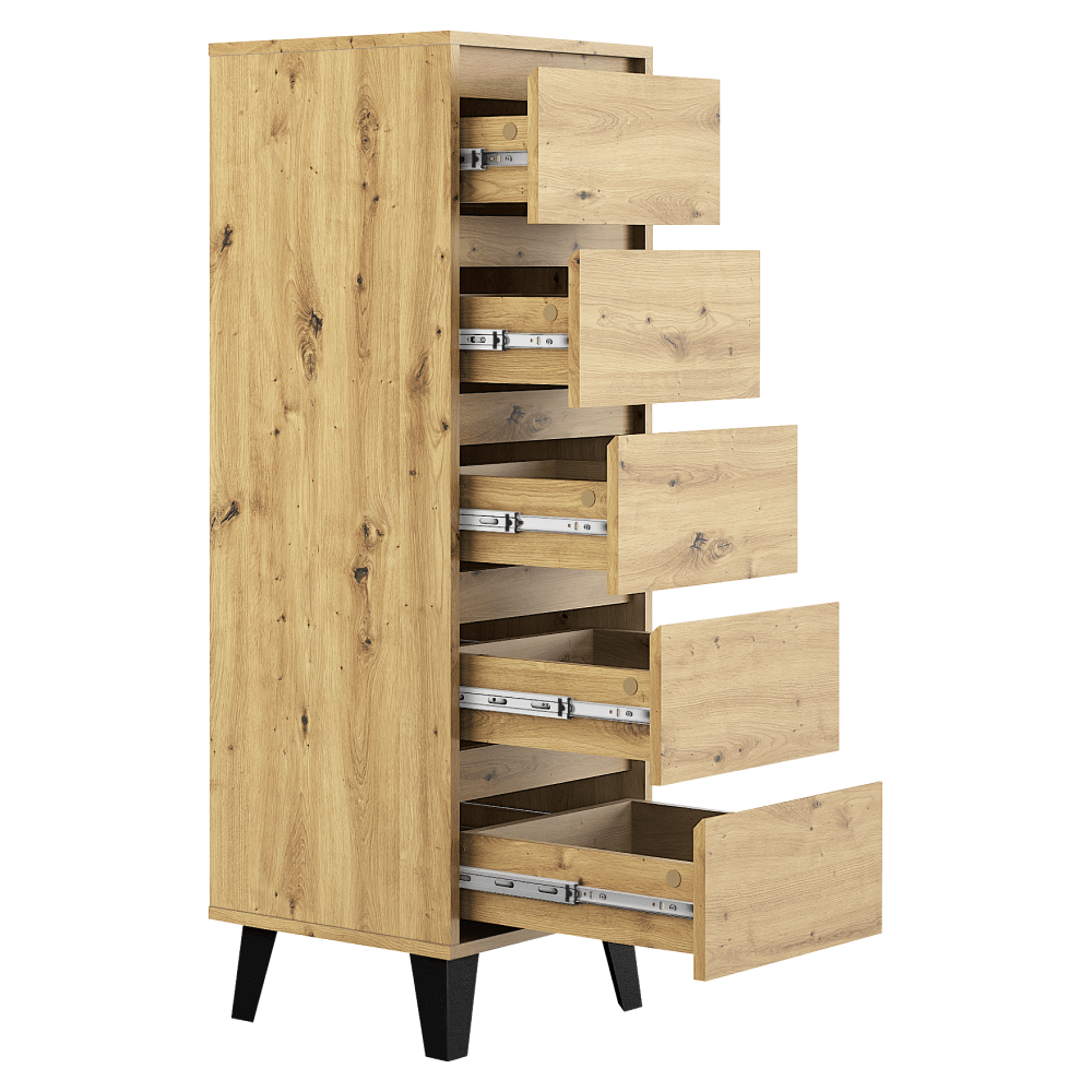 Comoda, stejar artisan, BOGAN 5S40 — imaginea 2