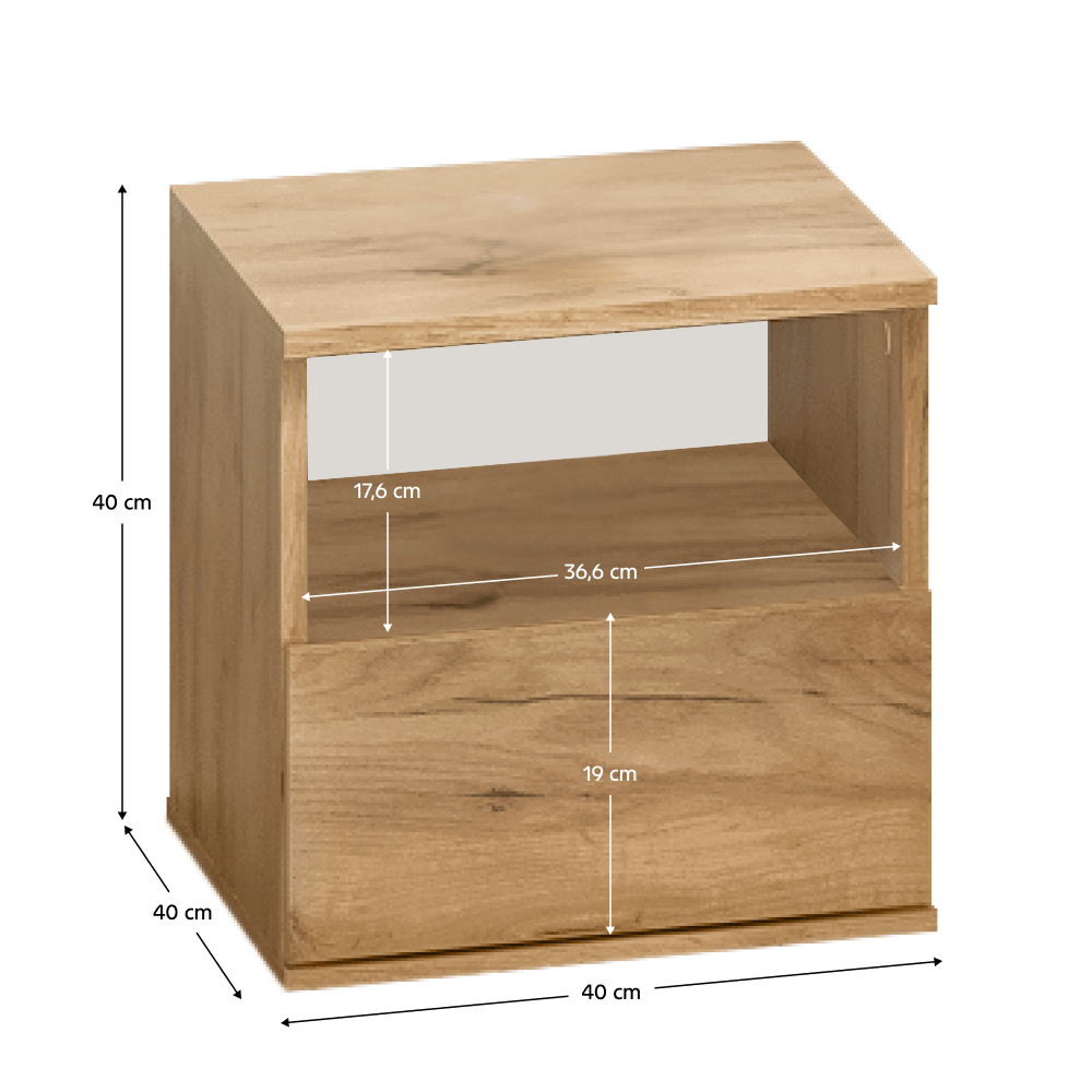 Noptiera, stejar craft auriu, DOLI — imaginea 4