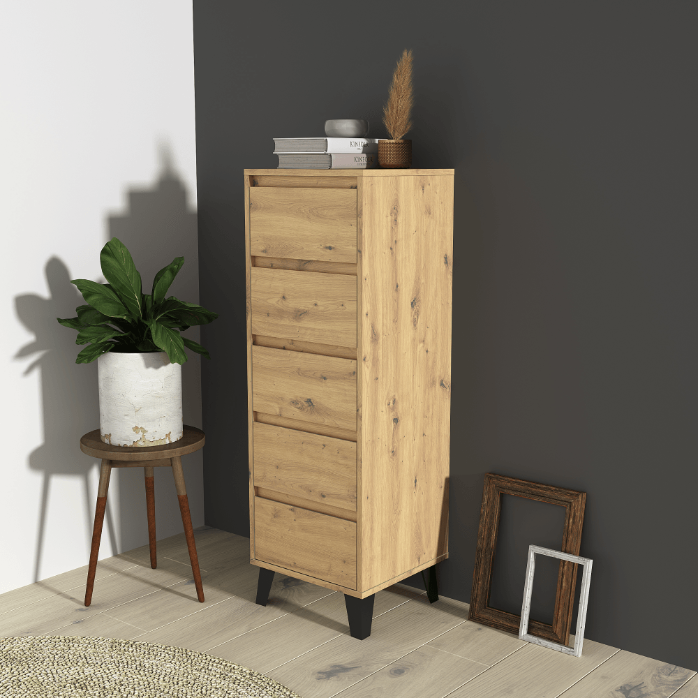 Comoda, stejar artisan, BOGAN 5S40 — imaginea 9