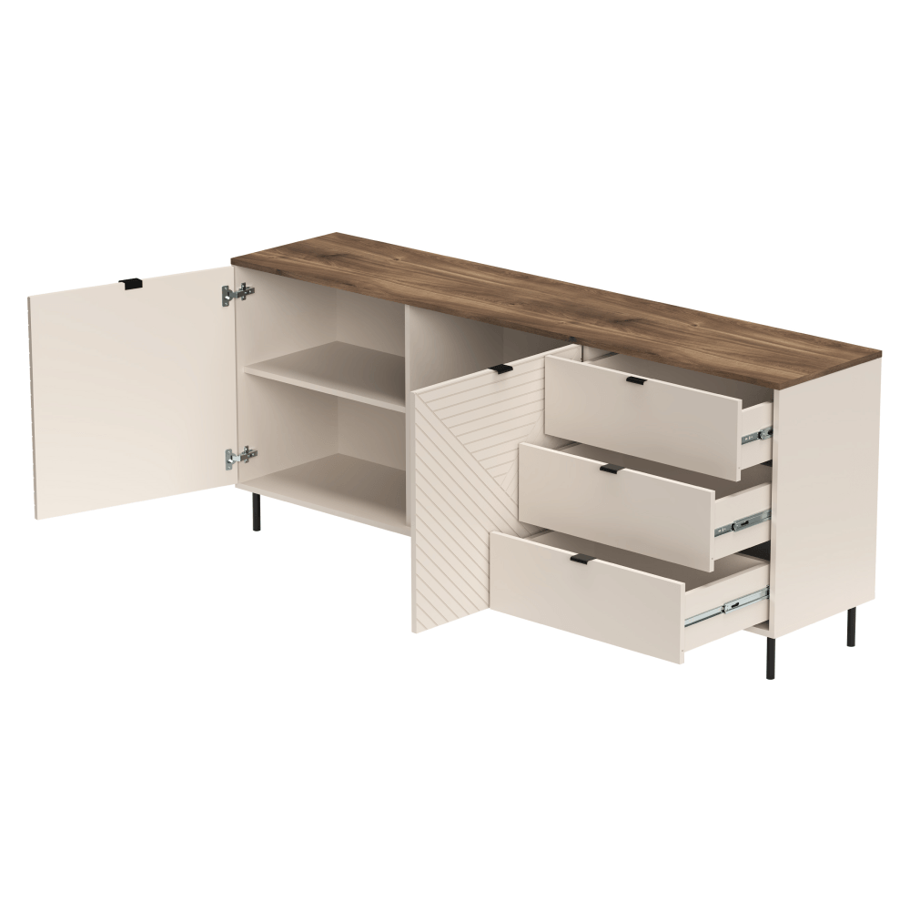 Comoda, casmir/stejar castello, EYCO 2D3S — imaginea 3