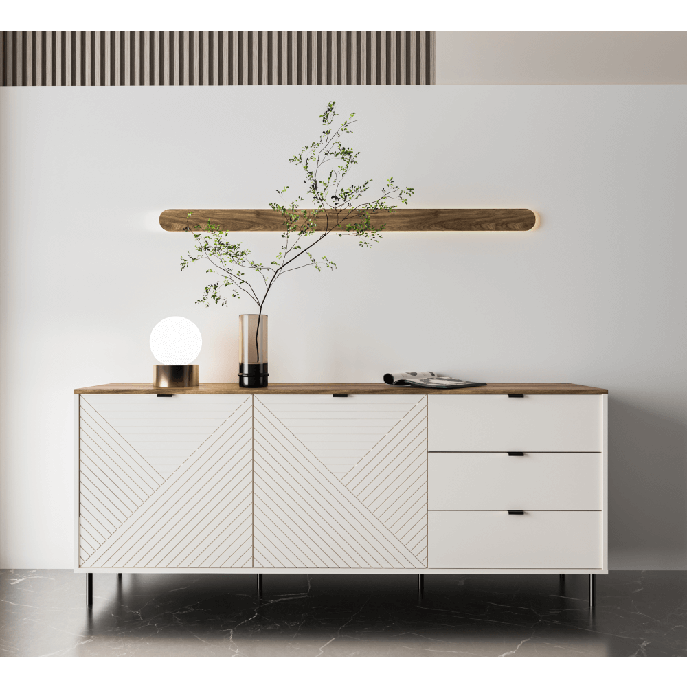 Comoda, casmir/stejar castello, EYCO 2D3S — imaginea 5