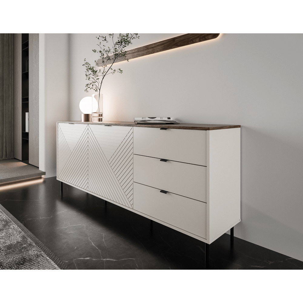 Comoda, casmir/stejar castello, EYCO 2D3S — imaginea 6