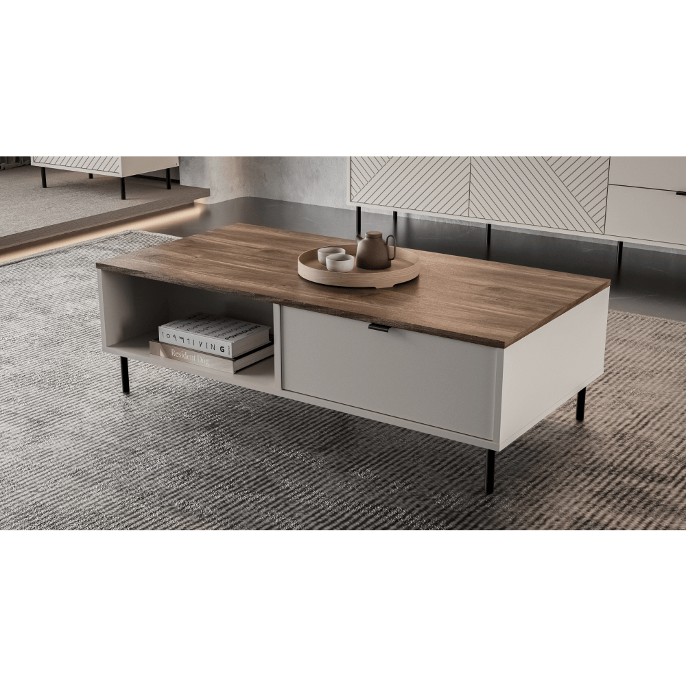 Masuta de cafea, casmir/stejar castello, EYCO 2S/110 — imaginea 5