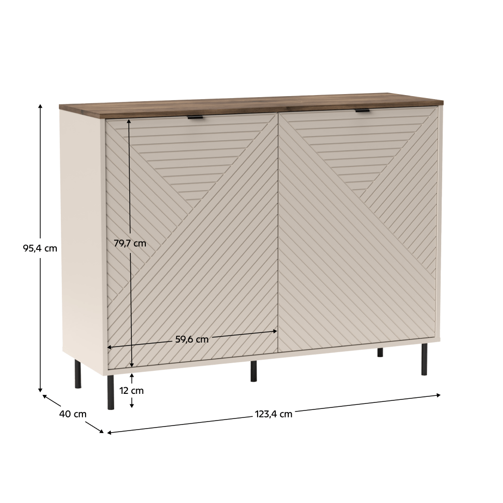 Comoda, casmir/stejar castello, EYCO 2D — imaginea 4