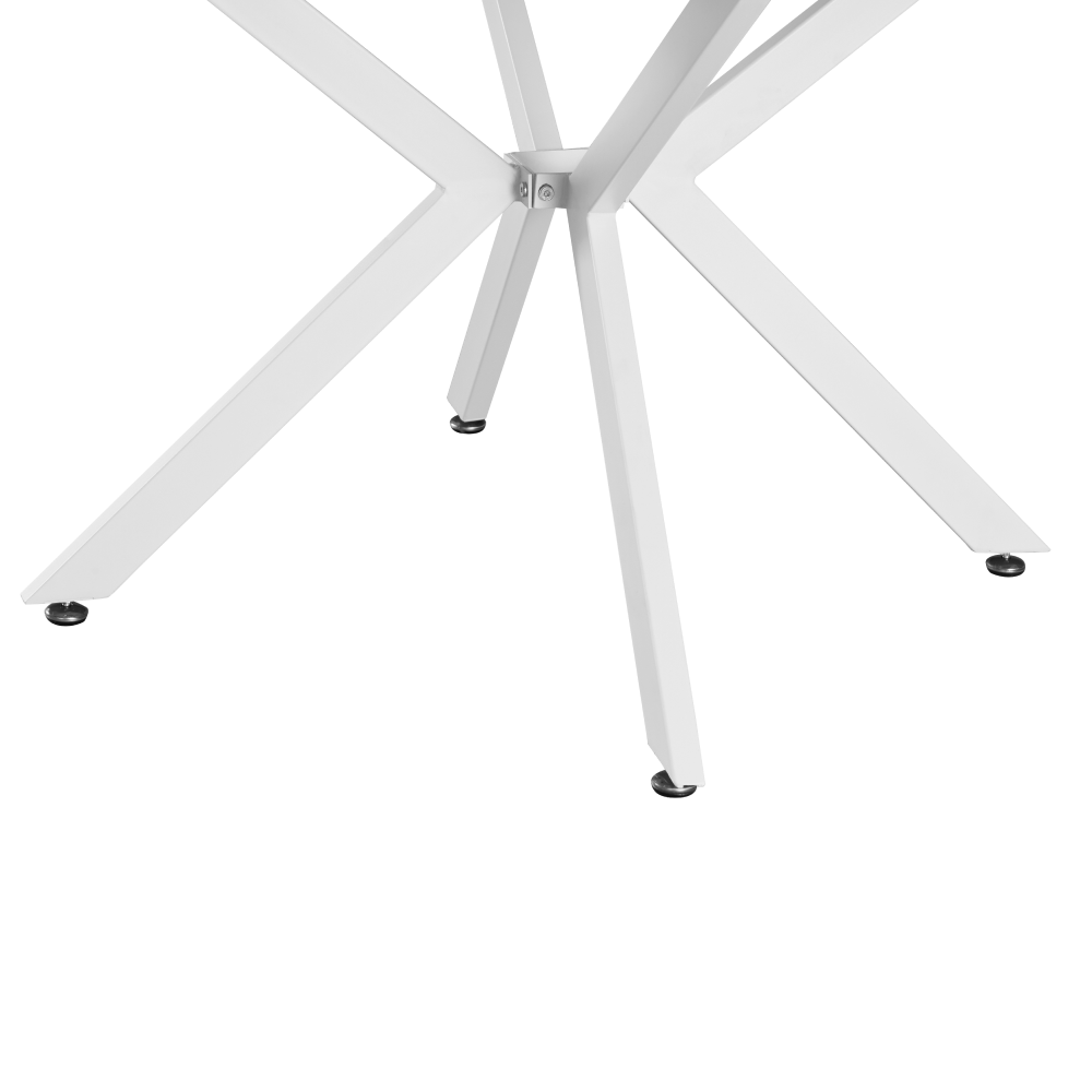 Masa extensibila de dining, alba, 100x100-140x75 cm, ABERO TIP 1 — imaginea 2