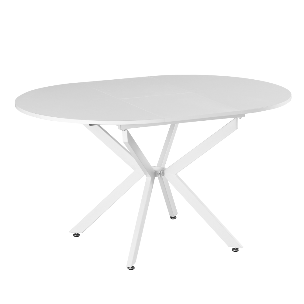 Masa extensibila de dining, alba, 100x100-140x75 cm, ABERO TIP 1 — imaginea 4