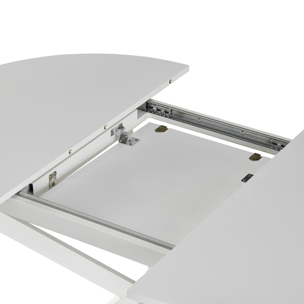 Masa extensibila de dining, alba, 100x100-140x75 cm, ABERO TIP 1 — imaginea 8