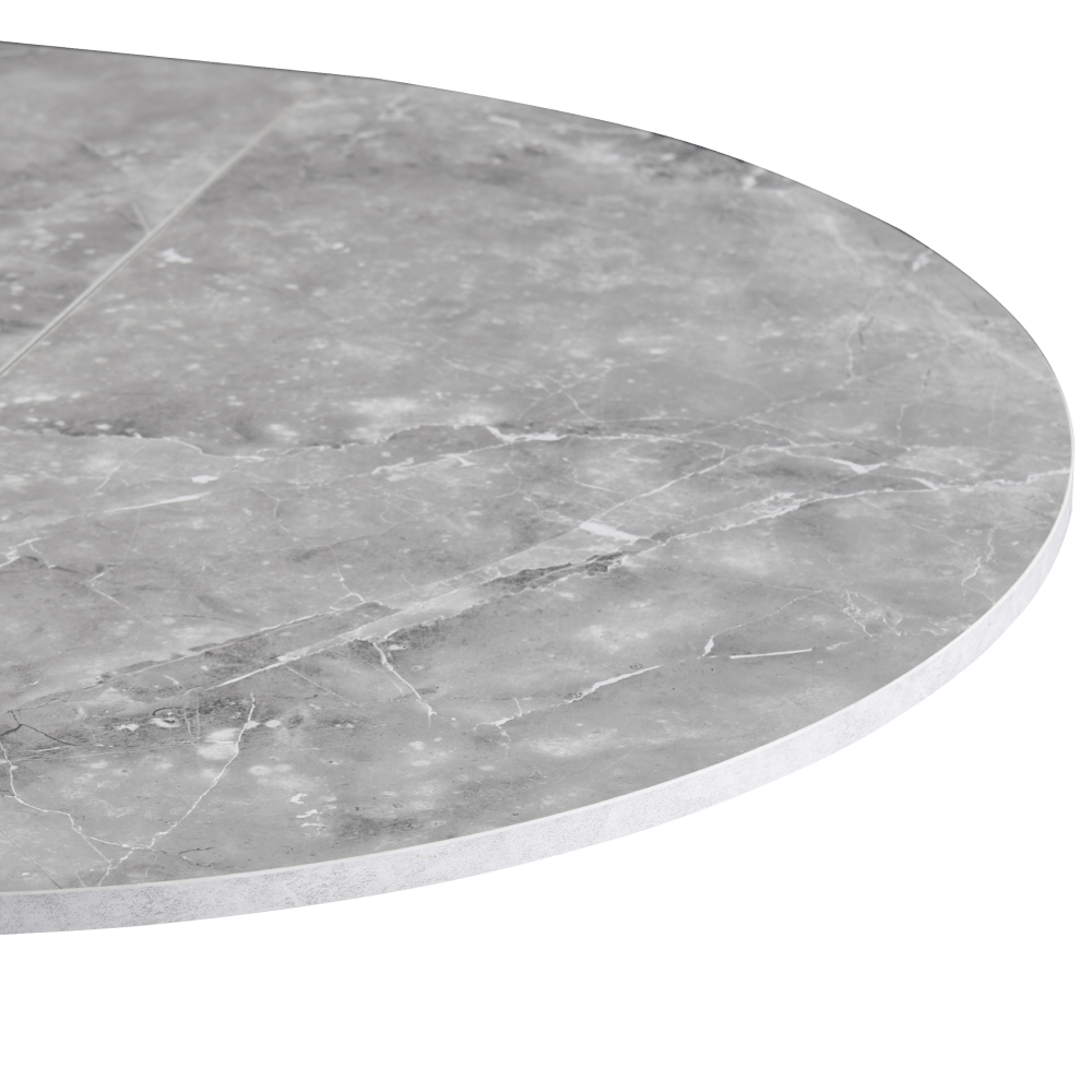 Masa extensibila de dining, beton/neagra, 100x100-140x75 cm, ABERO TIP 1 — imaginea 8