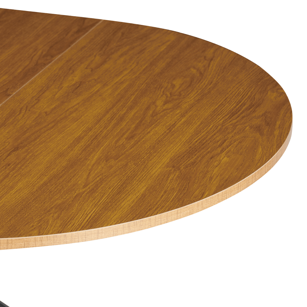 Masa extensibila de dining, stejar deschis/neagra, 100x100-140x75 cm, ABERO TIP 1 — imaginea 9