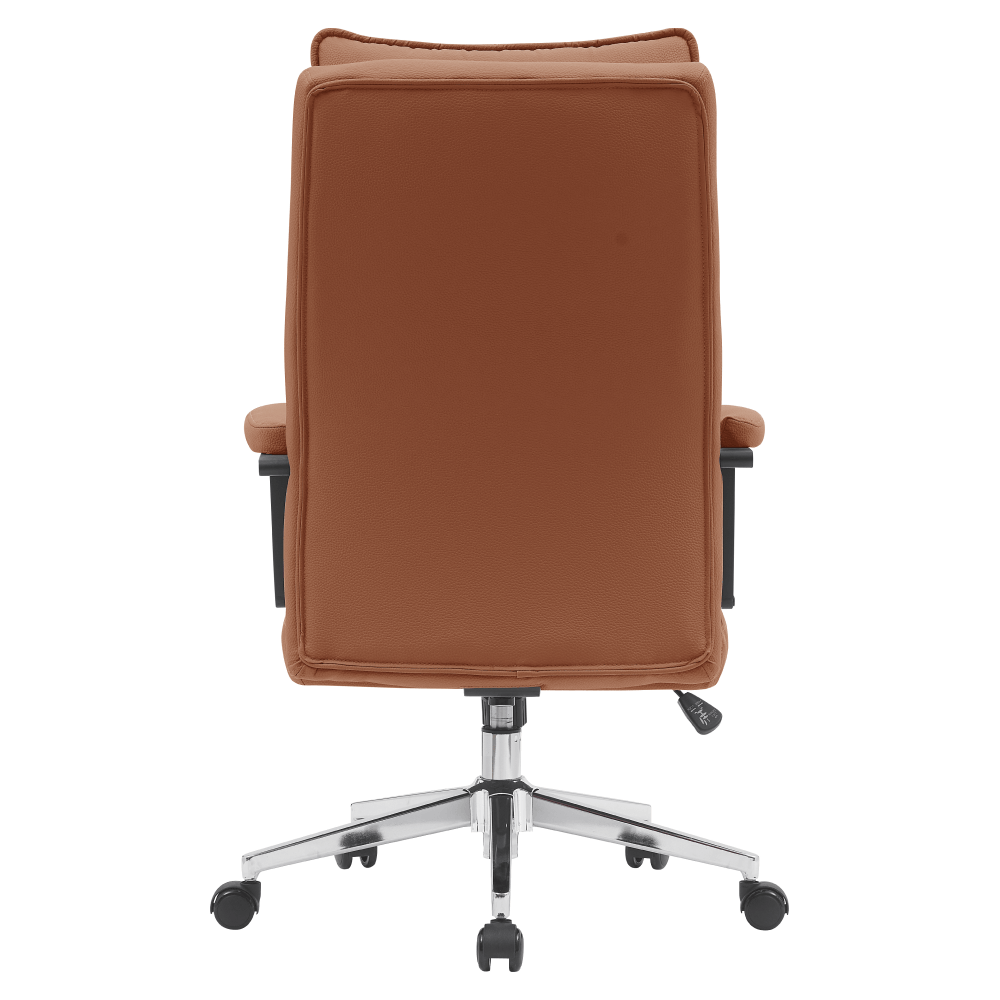 Scaun de birou, piele ecologica maro camel/crom, KAHIL — imaginea 5