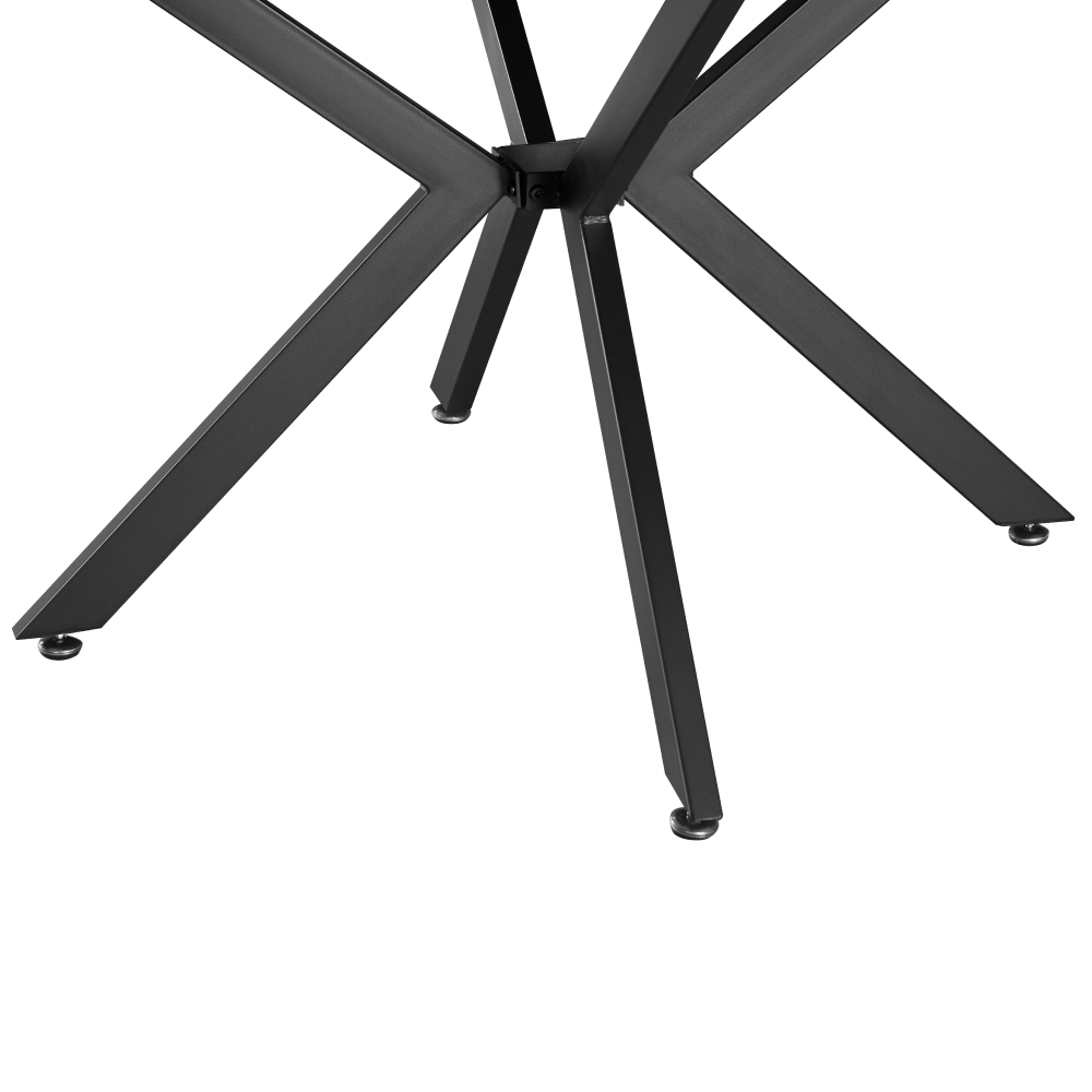 Masa extensibila de dining, stejar inchis/neagra, 100x100-140x75 cm, ABERO TIP 1 — imaginea 8