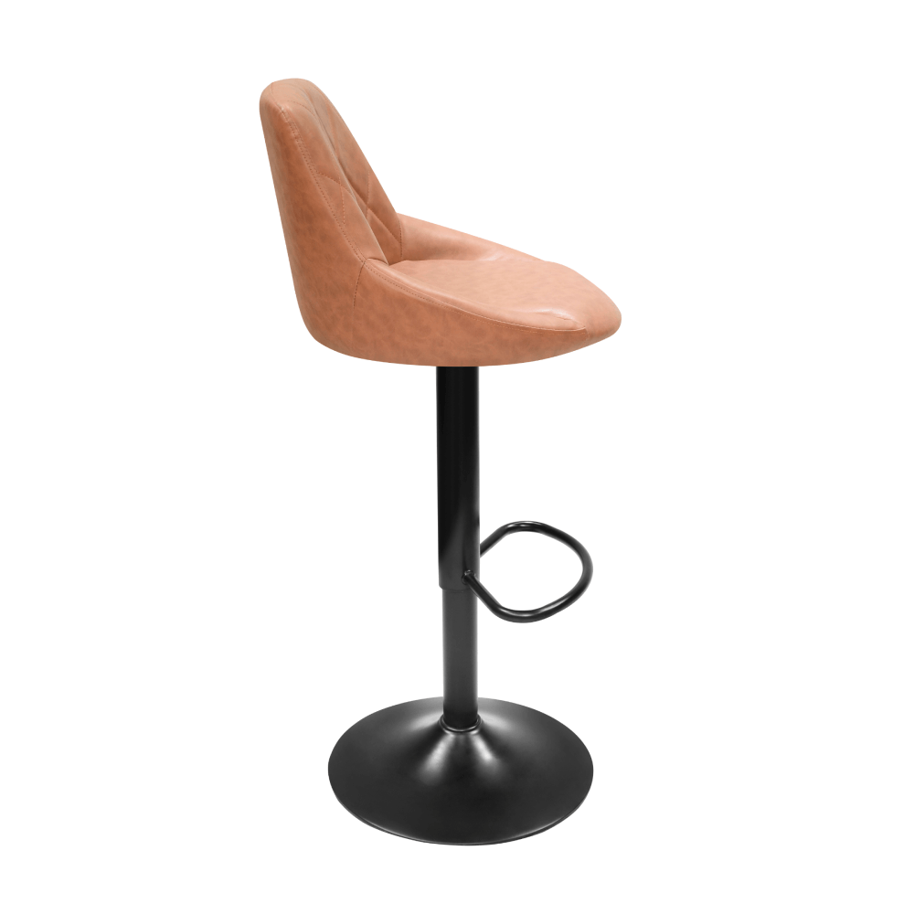 Scaun de bar, coniac/negru, TERKAN NEW — imaginea 2