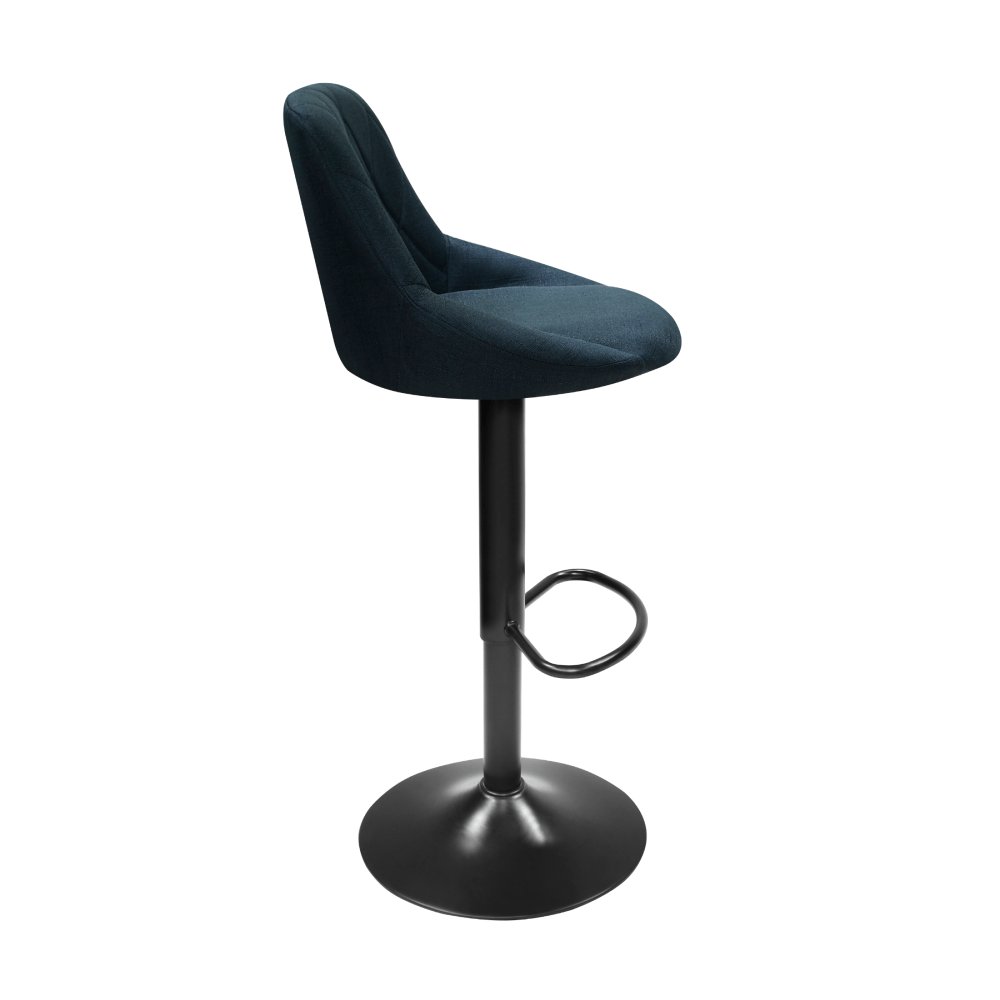 Scaun bar, material textil negru, TERKAN NEW — imaginea 2