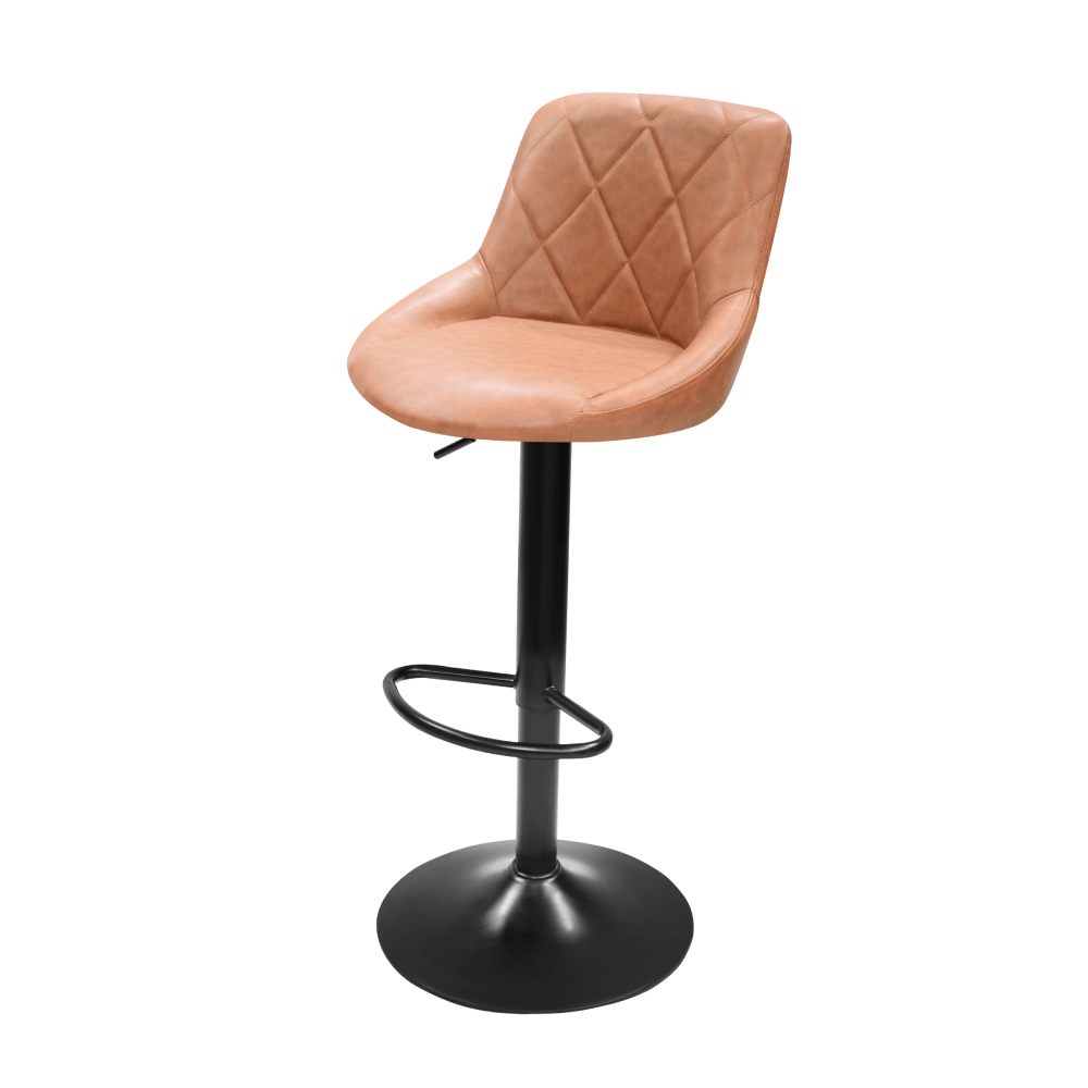 Scaun de bar, coniac/negru, TERKAN NEW — imaginea 5