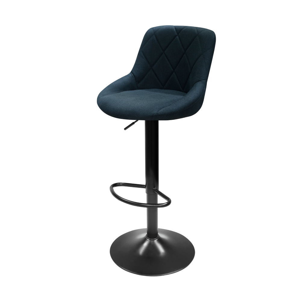 Scaun bar, material textil negru, TERKAN NEW — imaginea 5