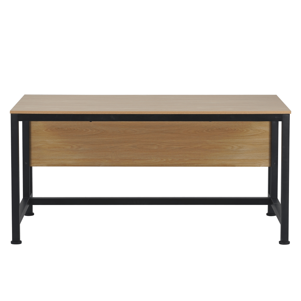 Birou, stejar/negru, 150x80 cm, KILIS NEW — imaginea 2