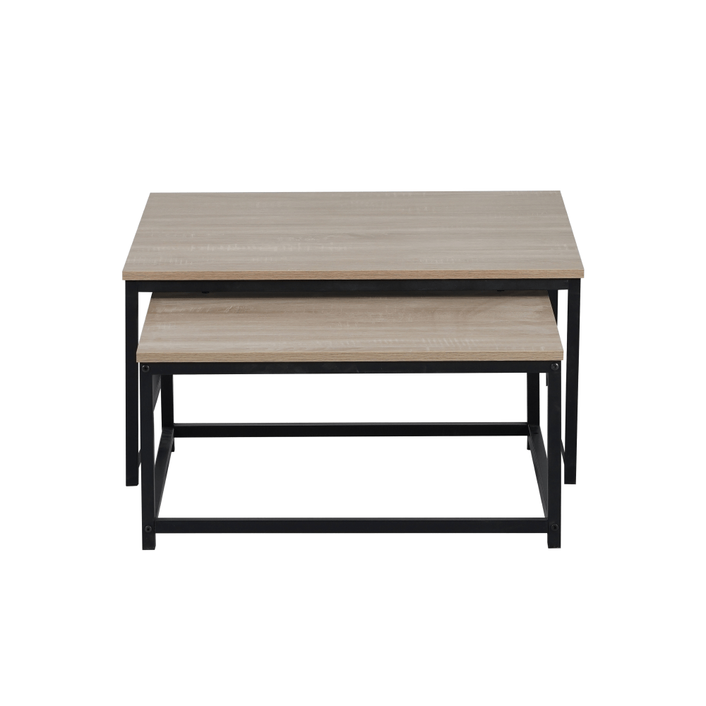 Masute de cafea, set de 2 buc., stejar sonoma/negru, KASTLER 2 NEW TYP 1 — imaginea 3