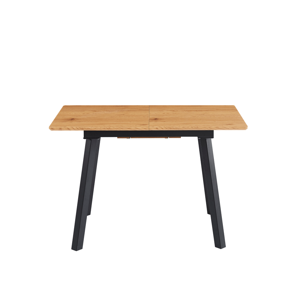 Masa de sufragerie extensibila, 120-160x80 cm, stejar/neagra, DIRAN — imaginea 3