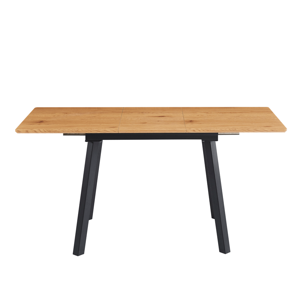 Masa de sufragerie extensibila, 120-160x80 cm, stejar/neagra, DIRAN — imaginea 4