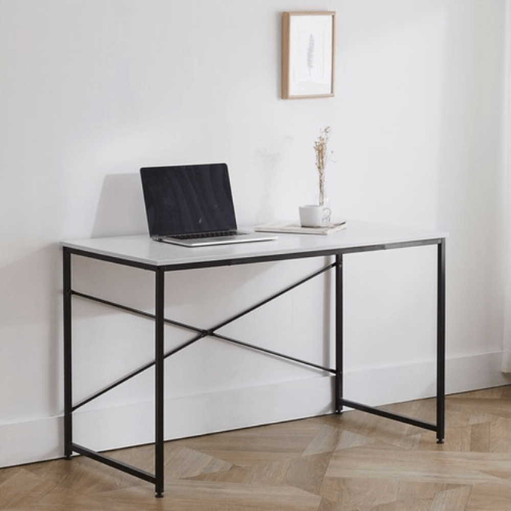 Birou, alb/negru, 120x60 cm, MELLORA — imaginea 8