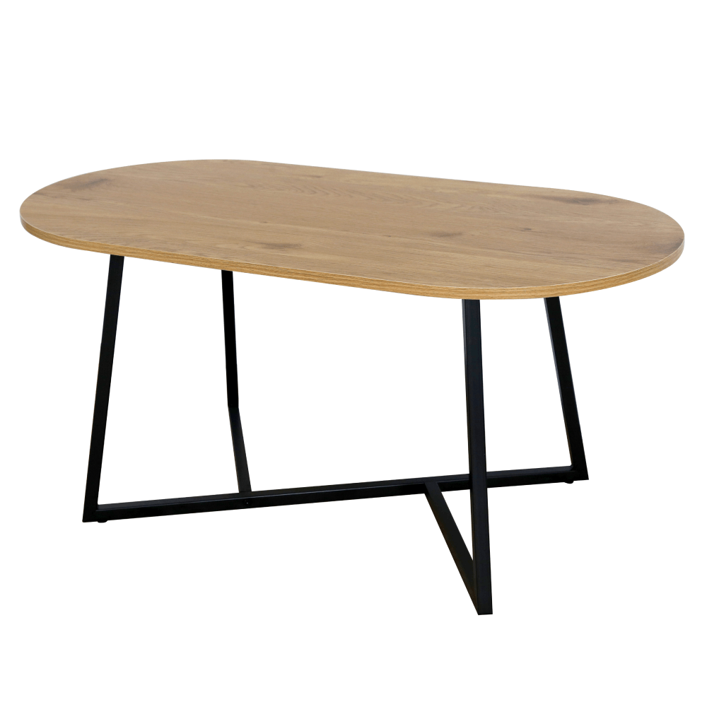 Masuta de cafea, stejar/negru, FREMONT — imaginea 3