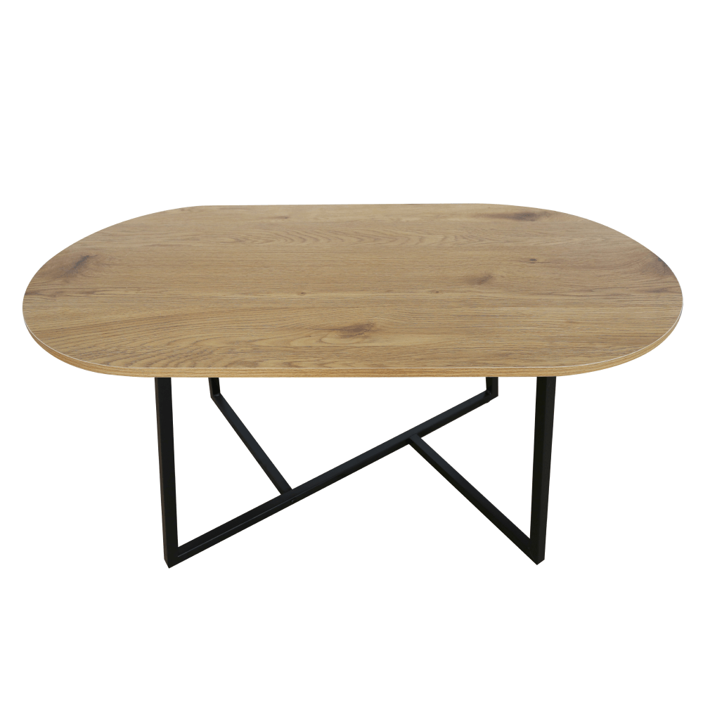 Masuta de cafea, stejar/negru, FREMONT — imaginea 4