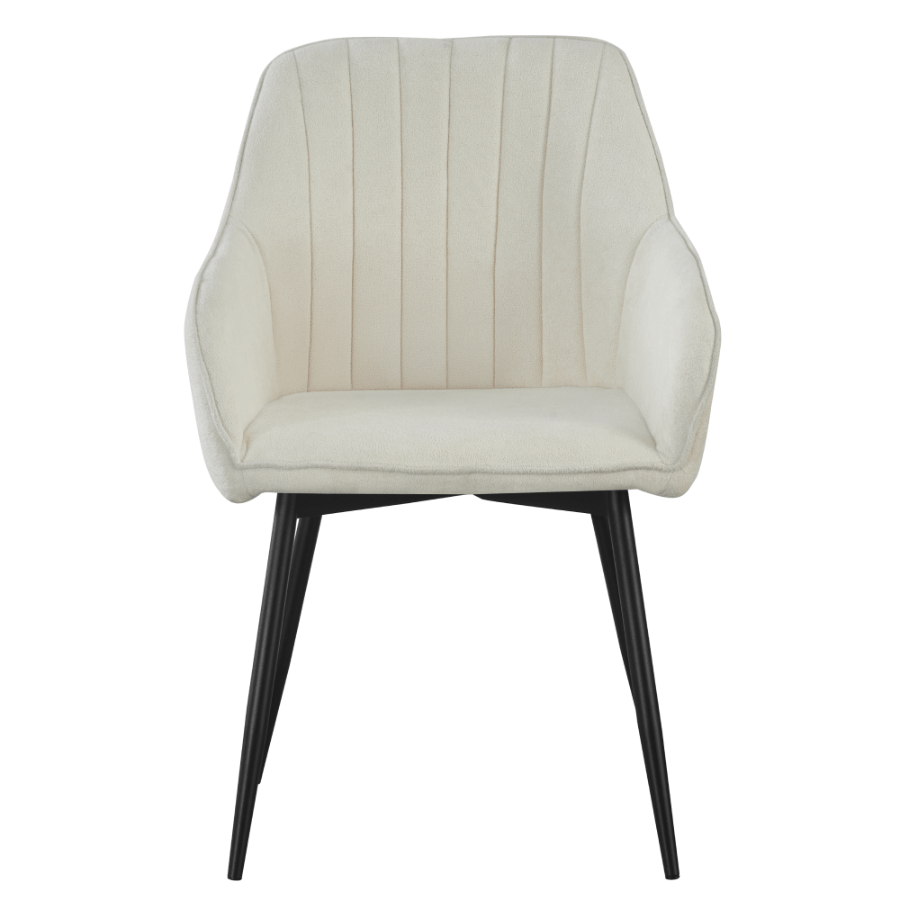 Fotoliu de design, crem/negru, VAJRO — imaginea 3