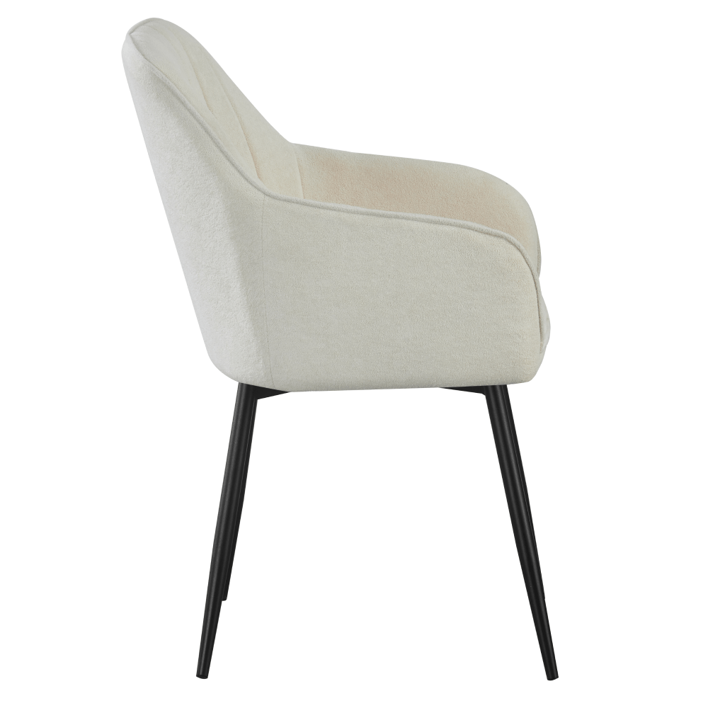 Fotoliu de design, crem/negru, VAJRO — imaginea 4