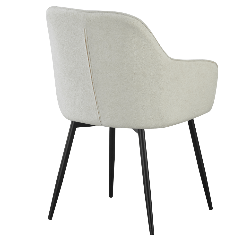 Fotoliu de design, crem/negru, VAJRO — imaginea 5