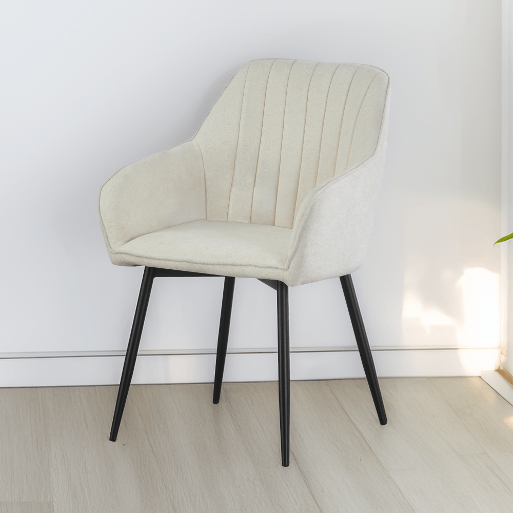 Fotoliu de design, crem/negru, VAJRO — imaginea 6
