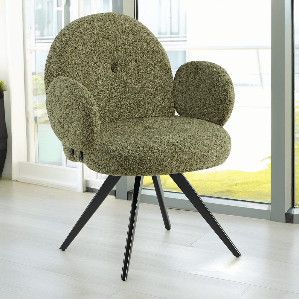 Scaun pivotant, verde/negru, VASALA — imaginea 2
