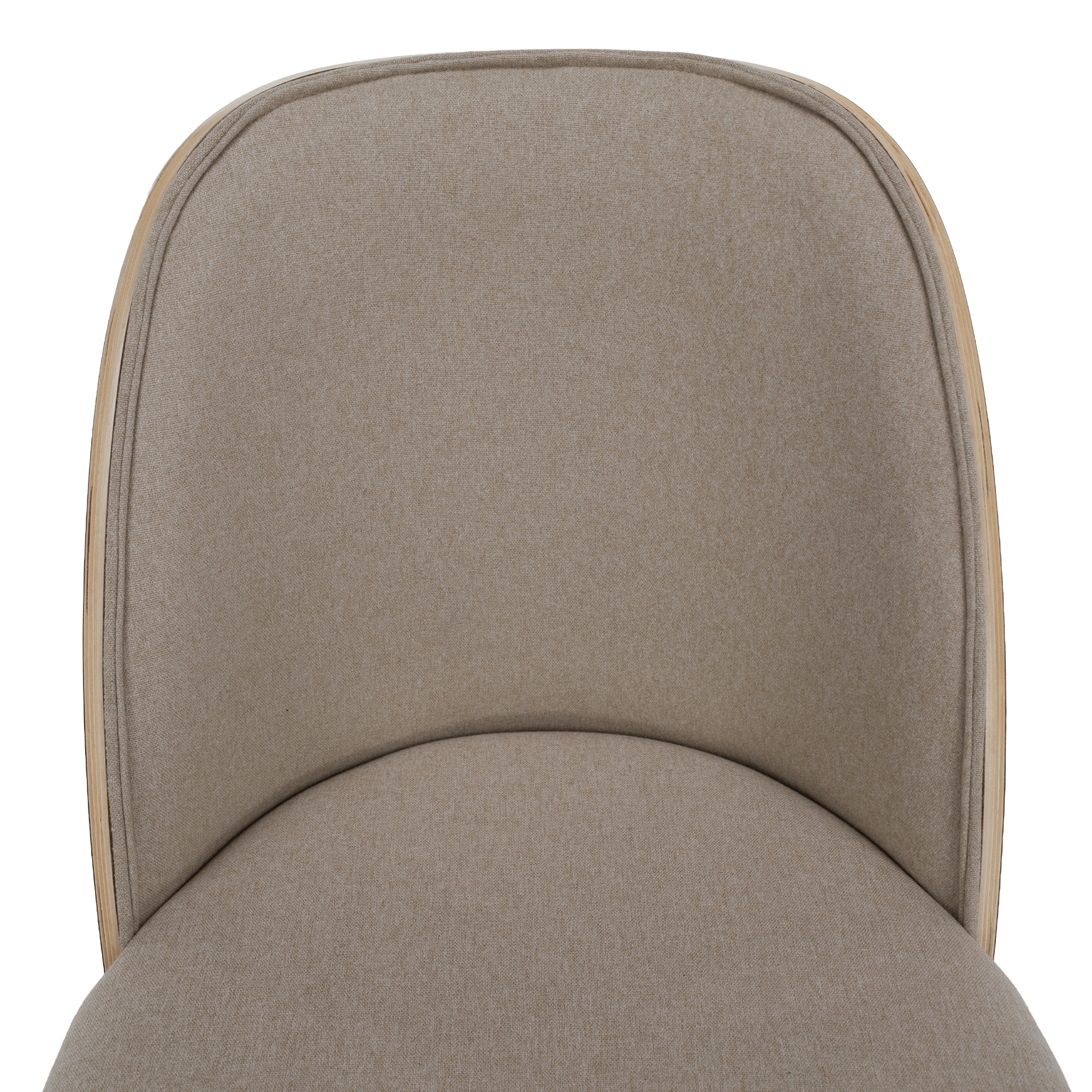 Scaun de sufragerie, bej-maroniu/lemn natural/negru, VUDIA — imaginea 6
