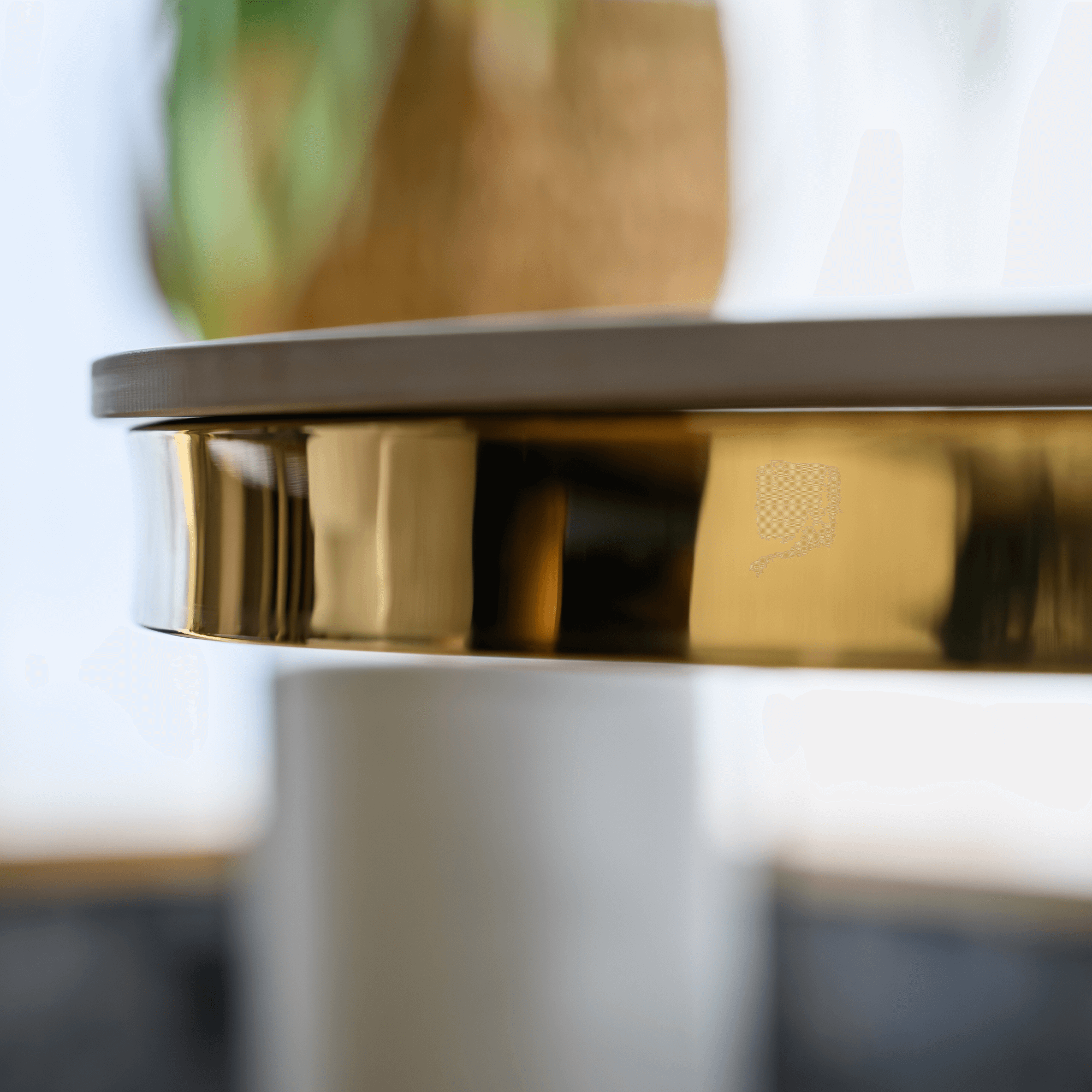 Masuta de cafea, aurie/marmura alba, GREIS TIP 2 — imaginea 4