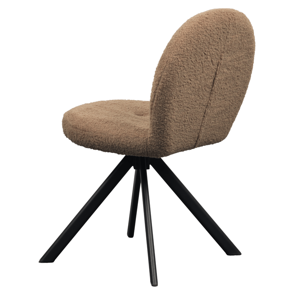 Scaun de sufragerie, maro deschis/negru, RODIA — imaginea 4