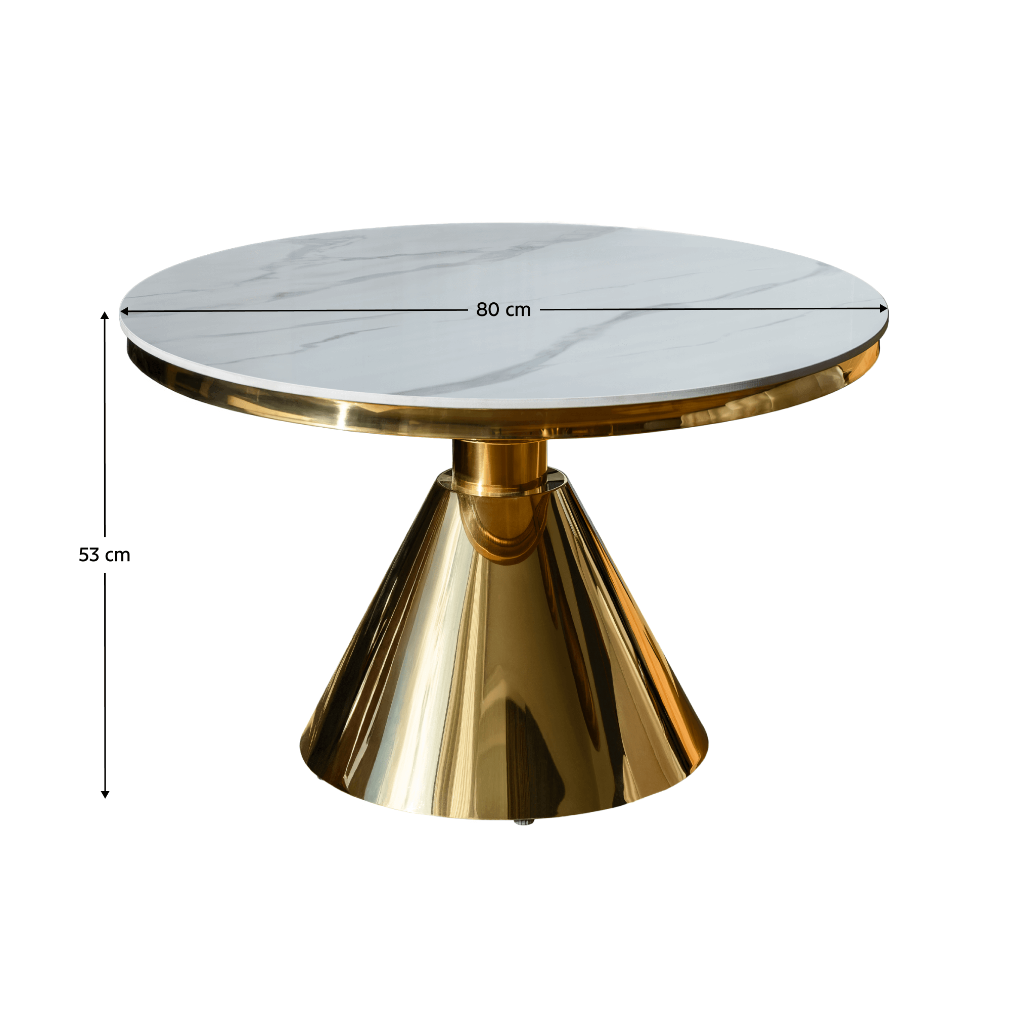 Masuta de cafea, aurie/marmura alba, GREIS TIP 2 — imaginea 7