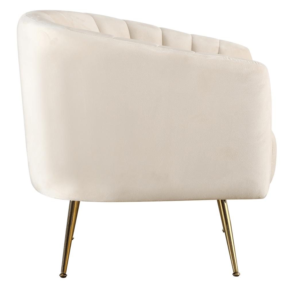 Fotoliu de design, tesatura Velvet bej/gold crom-auriu, BAGY — imaginea 7
