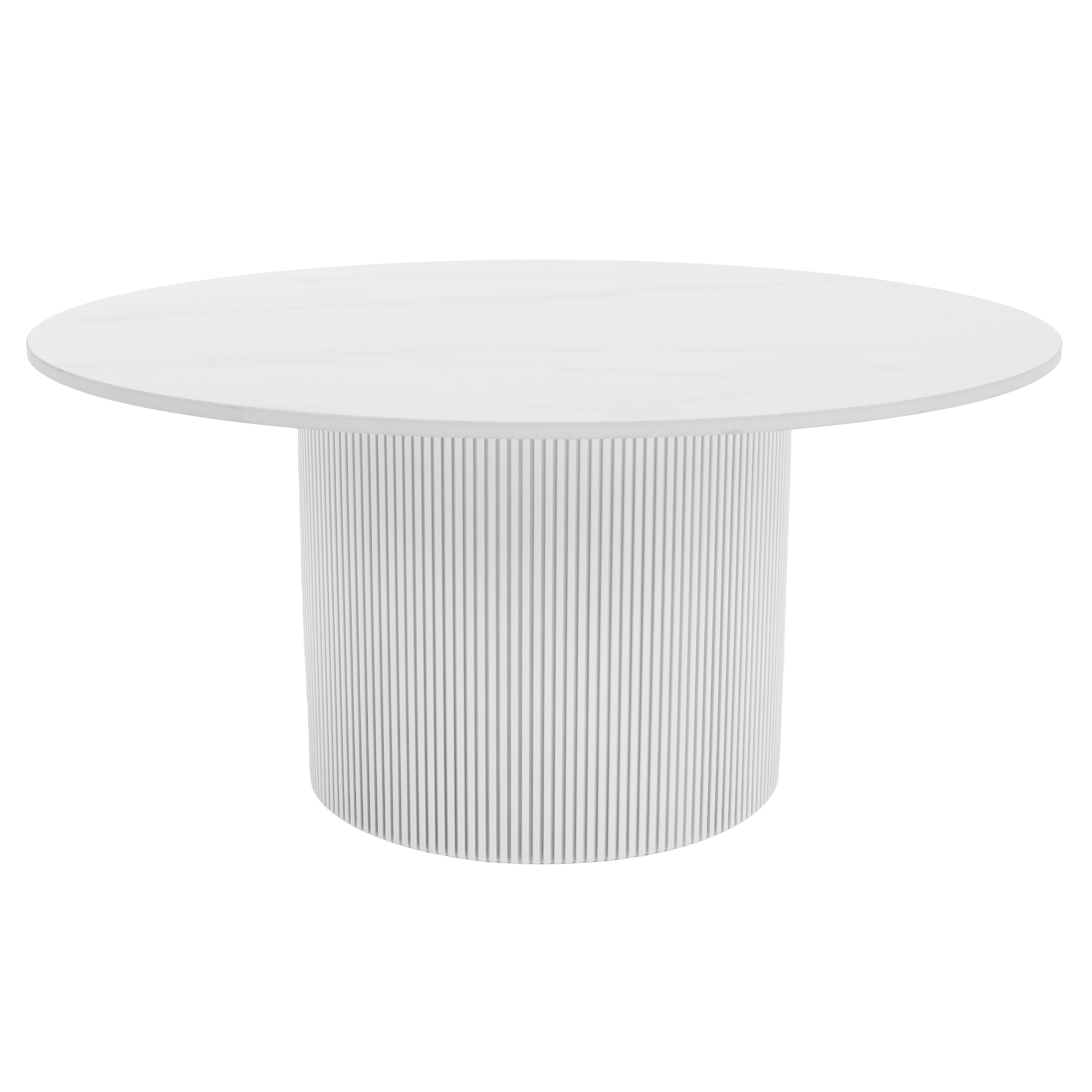 Masuta de cafea, marmura alba/MDF, diametru 80 cm, MAHIR TYP 1 — imaginea 5