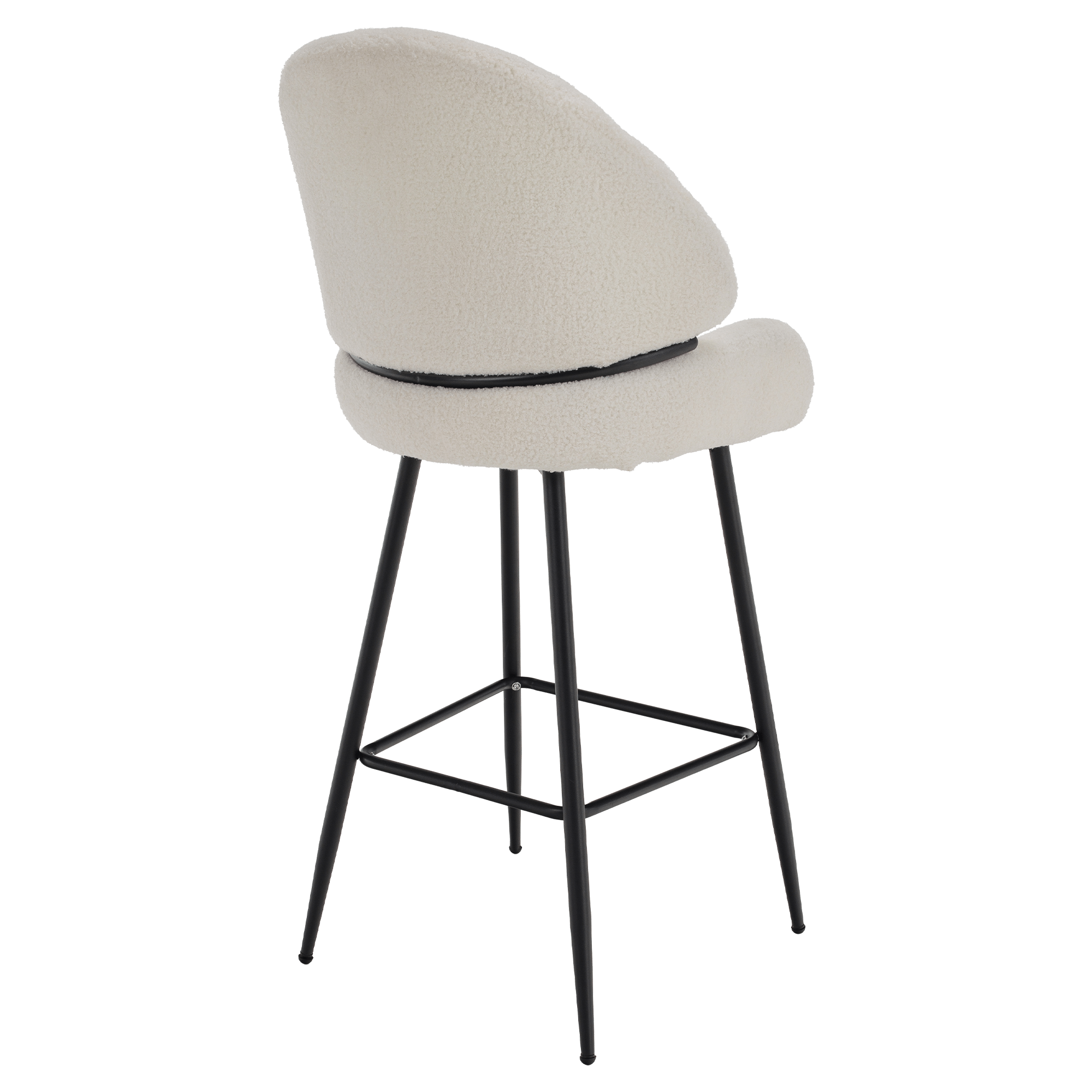 Scaun de bar, alb/negru, SANAKO TYP 2 — imaginea 15